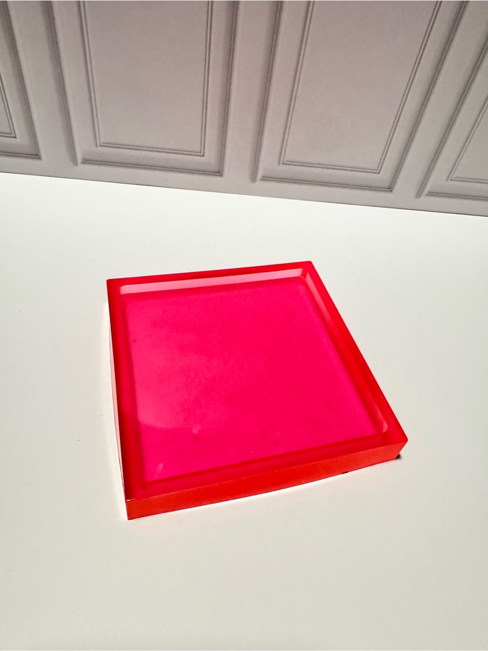 Neon pink coaster